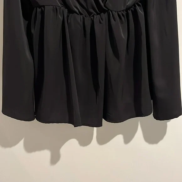 Shein black semi sheer top. Size small. - Picture 3 of 5